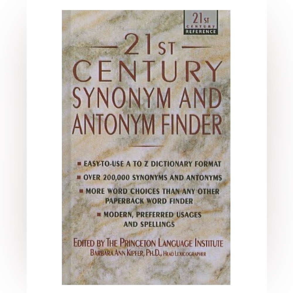 Synonym and Antonym Finder Book, 21st Century